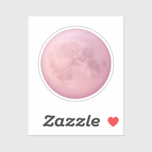 Sticker Emoji Doux Rose Lune