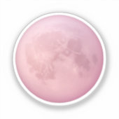 Sticker Emoji Doux Rose Lune (Recto)