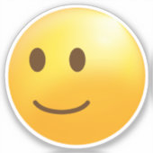 Sticker Emoji du visage légèrement souriant (Recto)