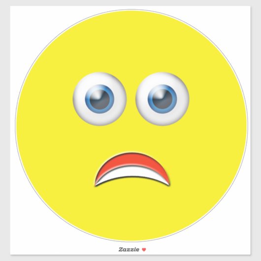 Sticker Emoji effrayé (Feuille)