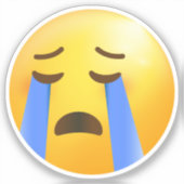 Sticker Emoji face à pleurer haut (Recto)