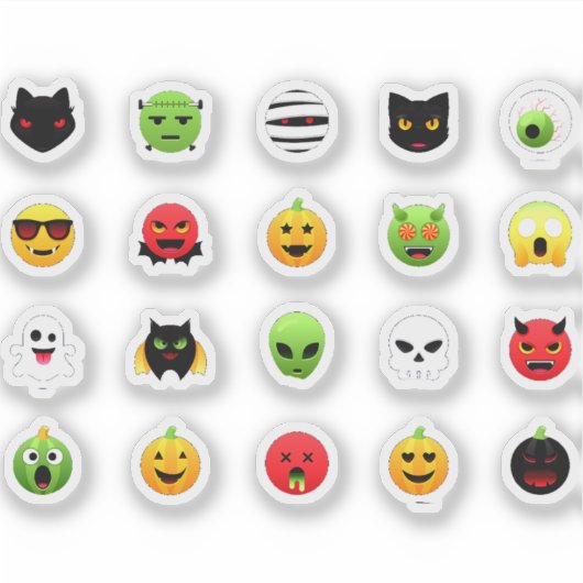 Sticker Emoji Halloween déplaisant (Devant)