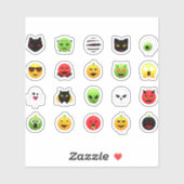 Sticker Emoji Halloween Flippant (Feuille)