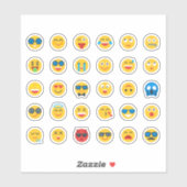 Sticker Emoji mignon et drôle (Feuille)