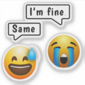 Sticker Emoji Visage doux (Devant)
