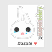 Sticker Émote de lapin teinté mou + logo SuspectCelery™ (Feuille)