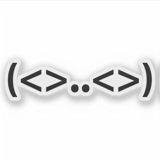 Sticker Emoticon japonais ALIEN (Devant)