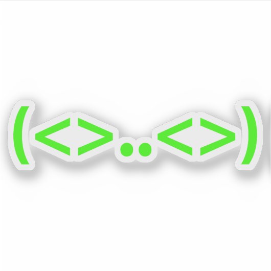 Sticker Emoticon japonais ALIEN (Devant)