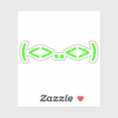 Sticker Emoticon japonais ALIEN (Feuille)