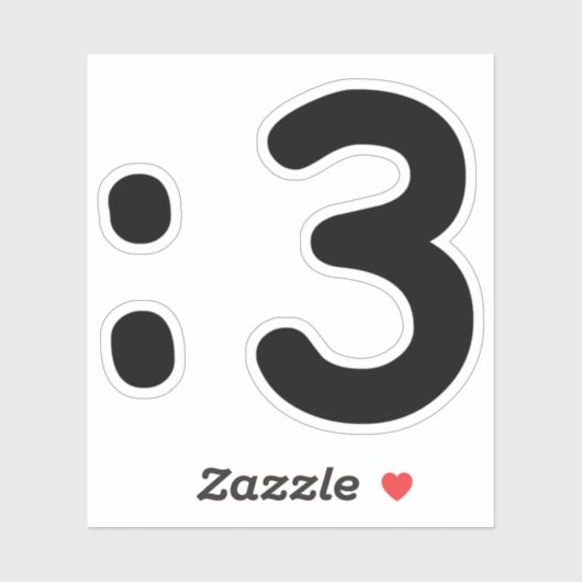 Sticker Émoticône face chat : 3 (Feuille)