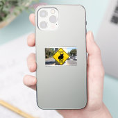 Sticker Emotional Support Potato French Bulldog Funny Caut (Téléphone)