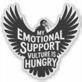 Sticker Emotional Support Vulture Funny Mental Health Meme (Devant)
