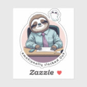 Sticker Émotionnellement déconnecté – Humeur introvertie h (Feuille)