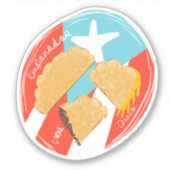 Sticker Empanadas Porto Ricaines Dessinées à la Main (Devant)