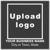 Sticker Emplacement commercial sur Black Grand Carré Vinyl (Devant)