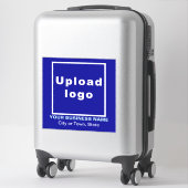 Sticker Emplacement commercial sur Blue Grand Carré Vinyl (Sur valise)