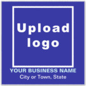 Sticker Emplacement commercial sur Blue Grand Carré Vinyl (Devant)