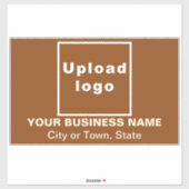 Sticker Emplacement commercial sur grand rectangle Brown V (Feuille)