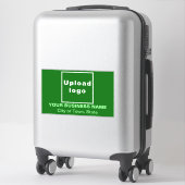 Sticker Emplacement commercial sur grand rectangle vert Vi (Sur valise)