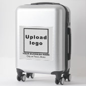 Sticker Emplacement commercial sur Gris Grand Carré Vinyl (Sur valise)