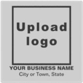 Sticker Emplacement commercial sur Gris Grand Carré Vinyl (Devant)