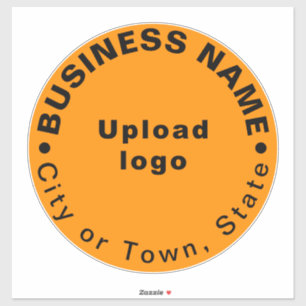 Sticker Emplacement commercial sur Orange Grand Vinyl Rond