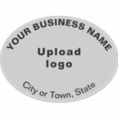 Sticker Emplacement de l'entreprise sur Gris Grande forme  (Devant)