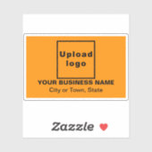Sticker Emplacement de l'entreprise sur le rectangle orang (Feuille)