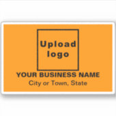 Sticker Emplacement de l'entreprise sur le rectangle orang (Devant)