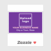 Sticker Emplacement de l'entreprise sur le rectangle viole (Feuille)