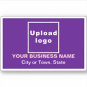 Sticker Emplacement de l'entreprise sur le rectangle viole (Devant)