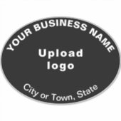 Sticker Emplacement de l'entreprise sur noir gros ovale fo (Devant)