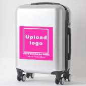 Sticker Emplacement de l'entreprise sur rose Grand Carré V (Sur valise)