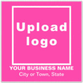 Sticker Emplacement de l'entreprise sur rose Grand Carré V (Devant)