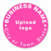 Sticker Emplacement de l'entreprise sur rose grand vinyle  (Devant)