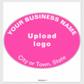 Sticker Emplacement de l'entreprise sur rose grande forme (Feuille)