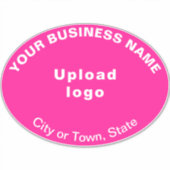 Sticker Emplacement de l'entreprise sur rose grande forme  (Devant)