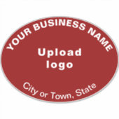 Sticker Emplacement de l'entreprise sur rouge grande forme (Devant)