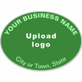 Sticker Emplacement de l'entreprise sur Vert Grande Forme (Devant)