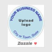 Sticker Emplacement de l'entreprise sur vinyle rond bleu c (Feuille)