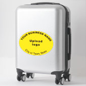 Sticker Emplacement d'entreprise sur vinyle de forme ovale (Sur valise)
