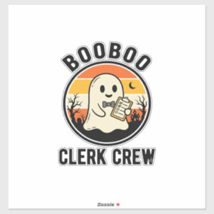Sticker Employé de Halloween BooBoo Équipage de Fantômes V