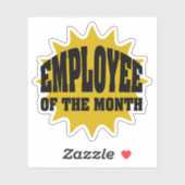 Sticker Employé du mois Gold Starburst (Feuille)