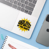 Sticker Employé du mois Gold Starburst (Ordinateur portable avec iPhone)