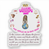 Sticker Empowered to lead happy women's day (Devant)