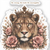 Sticker Empowerment de la Lionne Couronnée (Recto)