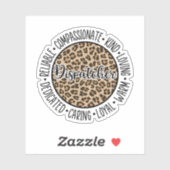 Sticker Empreinte de léopard de répartiteur - Dispatcher d (Feuille)