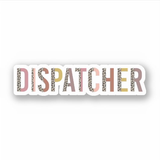 Sticker Empreinte de léopard de répartiteur - Dispatcher d (Devant)