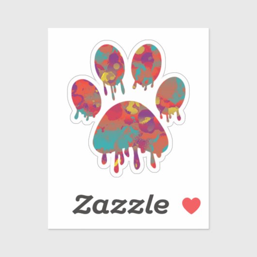 Sticker Empreinte de patte (Feuille)