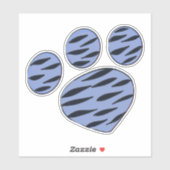 Sticker Empreinte de patte bleu (Feuille)